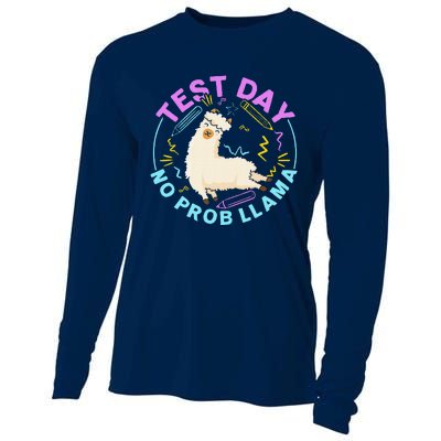 Test Day No Probllama Llama Teacher Testing Day Design Cooling Performance Long Sleeve Crew