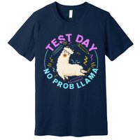 Test Day No Probllama Llama Teacher Testing Day Design Premium T-Shirt