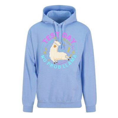 Test Day No Probllama Llama Teacher Testing Day Design Unisex Surf Hoodie