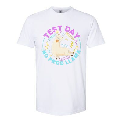 Test Day No Probllama Llama Teacher Testing Day Design Softstyle® CVC T-Shirt