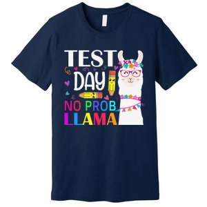 Test Day No Probllama Llama Teacher Testing Day Premium T-Shirt