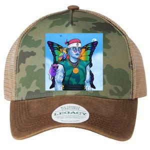 Tie Dye Ninja NFT Space Parrot Rainbow Butterfly Wings Legacy Tie Dye Trucker Hat