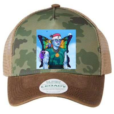 Tie Dye Ninja NFT Space Parrot Rainbow Butterfly Wings Legacy Tie Dye Trucker Hat