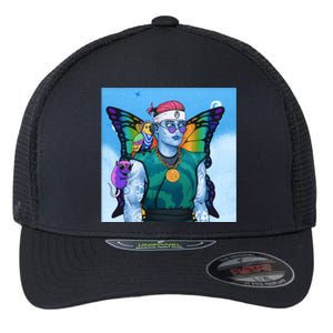 Tie Dye Ninja NFT Space Parrot Rainbow Butterfly Wings Flexfit Unipanel Trucker Cap