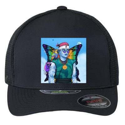 Tie Dye Ninja NFT Space Parrot Rainbow Butterfly Wings Flexfit Unipanel Trucker Cap