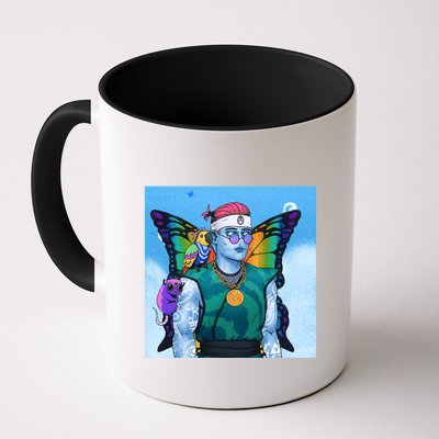 Tie Dye Ninja NFT Space Parrot Rainbow Butterfly Wings Mug