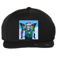Tie Dye Ninja NFT Space Parrot Rainbow Butterfly Wings Wool Snapback Cap