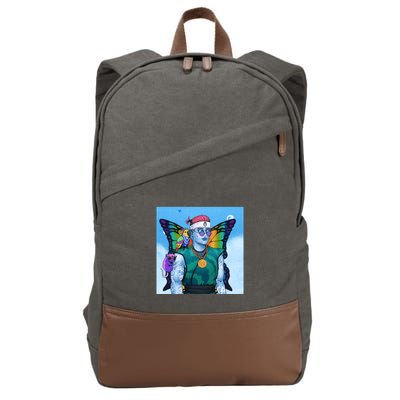 Tie Dye Ninja NFT Space Parrot Rainbow Butterfly Wings Cotton Canvas Backpack