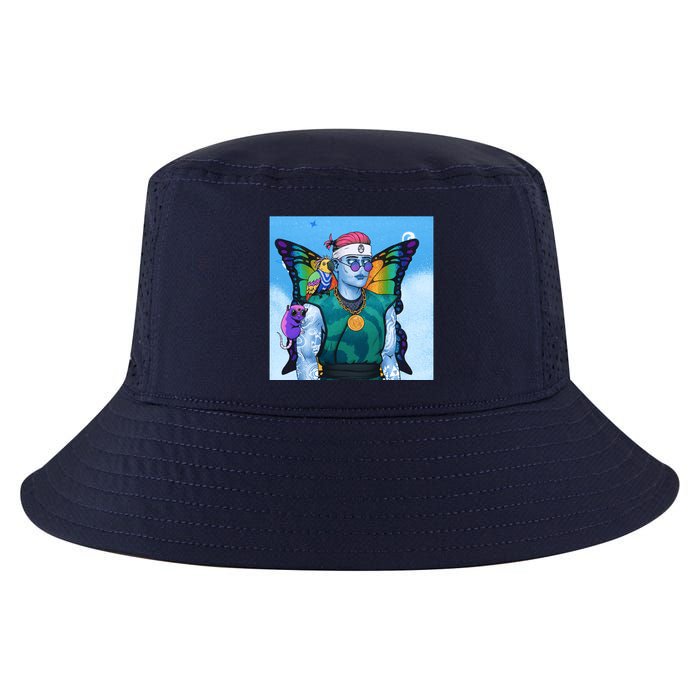 Tie Dye Ninja NFT Space Parrot Rainbow Butterfly Wings Cool Comfort Performance Bucket Hat