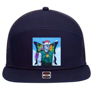 Tie Dye Ninja NFT Space Parrot Rainbow Butterfly Wings 7 Panel Mesh Trucker Snapback Hat