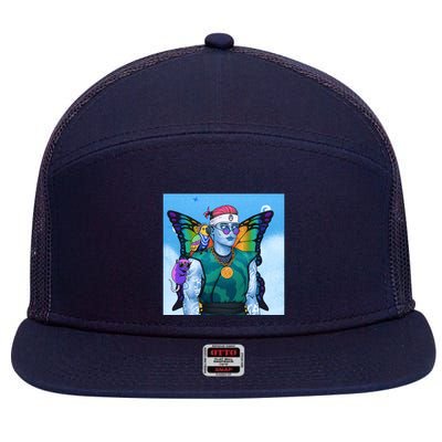 Tie Dye Ninja NFT Space Parrot Rainbow Butterfly Wings 7 Panel Mesh Trucker Snapback Hat