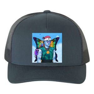 Tie Dye Ninja NFT Space Parrot Rainbow Butterfly Wings Yupoong Adult 5-Panel Trucker Hat