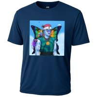 Tie Dye Ninja NFT Space Parrot Rainbow Butterfly Wings Cooling Performance Crew T-Shirt