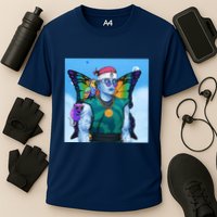 Tie Dye Ninja NFT Space Parrot Rainbow Butterfly Wings Cooling Performance Crew T-Shirt