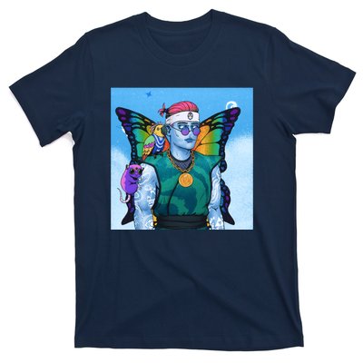 Tie Dye Ninja NFT Space Parrot Rainbow Butterfly Wings T-Shirt