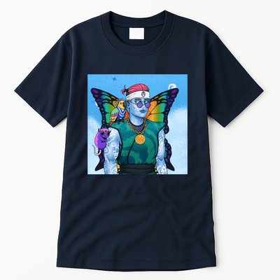 Tie Dye Ninja NFT Space Parrot Rainbow Butterfly Wings Tall T-Shirt
