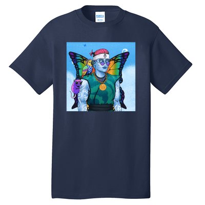 Tie Dye Ninja NFT Space Parrot Rainbow Butterfly Wings Tall T-Shirt