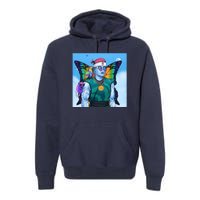 Tie Dye Ninja NFT Space Parrot Rainbow Butterfly Wings Premium Hoodie