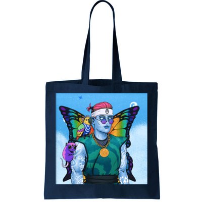 Tie Dye Ninja NFT Space Parrot Rainbow Butterfly Wings Tote Bag