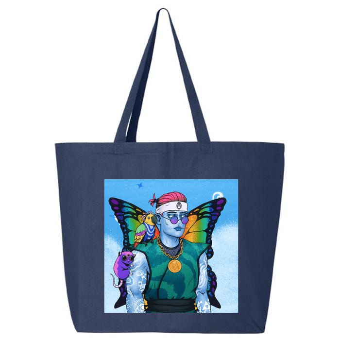 Tie Dye Ninja NFT Space Parrot Rainbow Butterfly Wings 25L Jumbo Tote