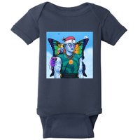 Tie Dye Ninja NFT Space Parrot Rainbow Butterfly Wings Baby Bodysuit