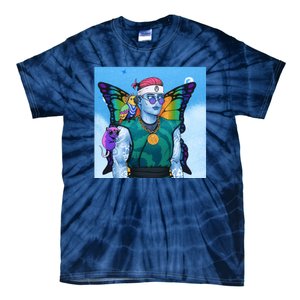 Tie Dye Ninja NFT Space Parrot Rainbow Butterfly Wings Tie-Dye T-Shirt