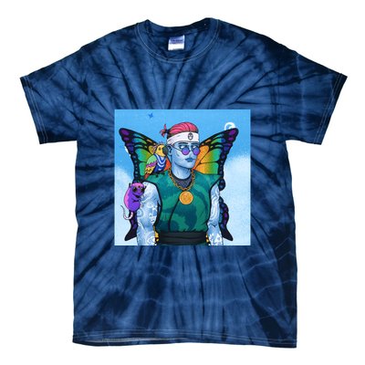 Tie Dye Ninja NFT Space Parrot Rainbow Butterfly Wings Tie-Dye T-Shirt