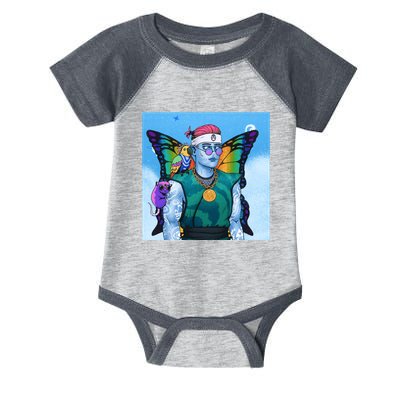 Tie Dye Ninja NFT Space Parrot Rainbow Butterfly Wings Infant Baby Jersey Bodysuit