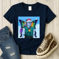 Tie Dye Ninja NFT Space Parrot Rainbow Butterfly Wings Womens T-Shirt