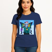 Tie Dye Ninja NFT Space Parrot Rainbow Butterfly Wings Womens T-Shirt