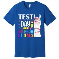 Test Day No Probllama Llama Teacher Testing Day Premium T-Shirt