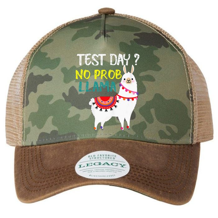 Test Day No Prob-llama Llama Teacher Testing Day Legacy Tie Dye Trucker Hat
