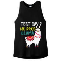 Test Day No Prob-llama Llama Teacher Testing Day Ladies PosiCharge Tri-Blend Wicking Tank