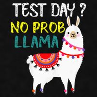 Test Day No Prob-llama Llama Teacher Testing Day Ladies PosiCharge Tri-Blend Wicking Tank