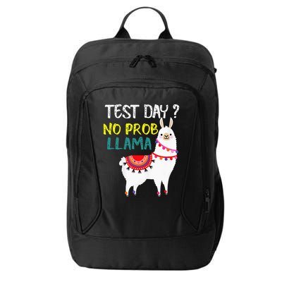 Test Day No Prob-llama Llama Teacher Testing Day City Backpack