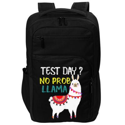 Test Day No Prob-llama Llama Teacher Testing Day Impact Tech Backpack