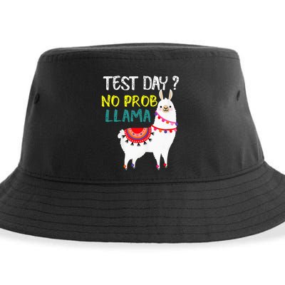 Test Day No Prob-llama Llama Teacher Testing Day Sustainable Bucket Hat