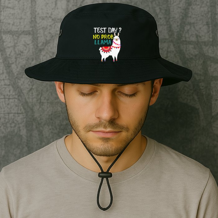 Test Day No Prob-llama Llama Teacher Testing Day Bucket Hat