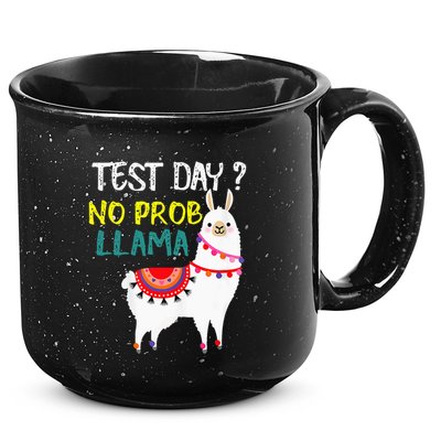 Test Day No Prob-llama Llama Teacher Testing Day 15oz Campfire Ceramic Mug
