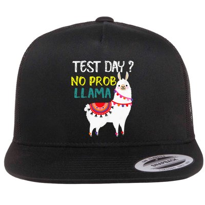 Test Day No Prob-llama Llama Teacher Testing Day Flatbill Hat