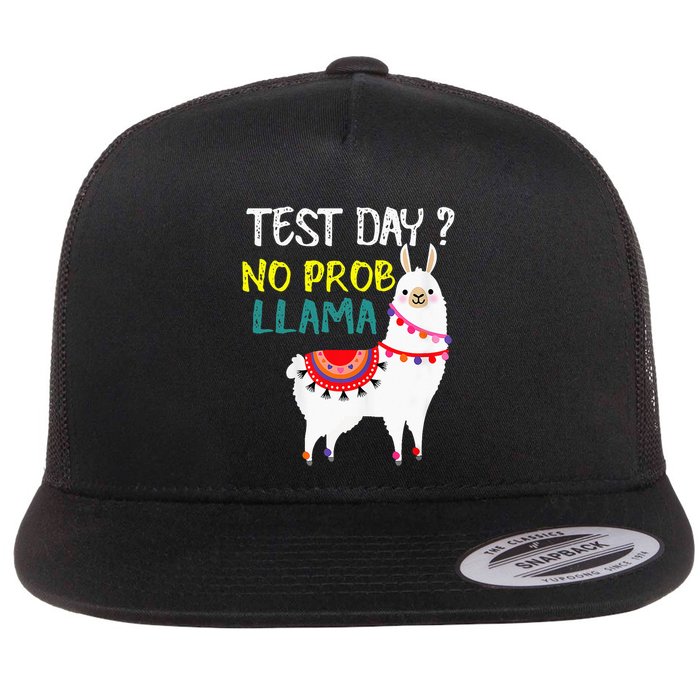 Test Day No Prob-llama Llama Teacher Testing Day Flatbill Hat