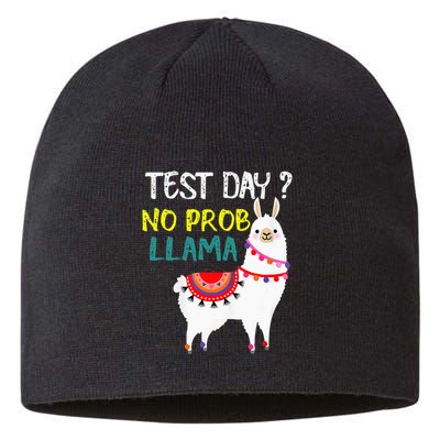 Test Day No Prob-llama Llama Teacher Testing Day Sustainable Beanie