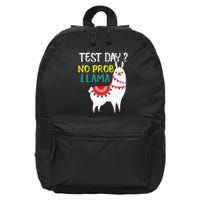 Test Day No Prob-llama Llama Teacher Testing Day 16 in Basic Backpack
