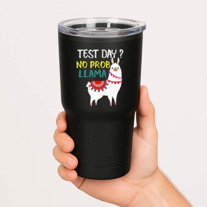 Test Day No Prob-llama Llama Teacher Testing Day Tumbler