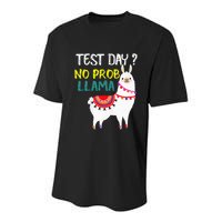 Test Day No Prob-llama Llama Teacher Testing Day Youth Performance Sprint T-Shirt