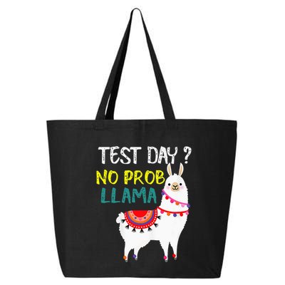 Test Day No Prob-llama Llama Teacher Testing Day 25L Jumbo Tote