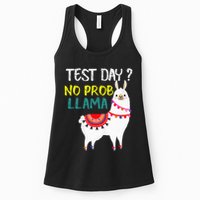 Test Day No Prob-llama Llama Teacher Testing Day Womens Tank Top
