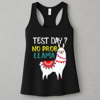 Test Day No Prob-llama Llama Teacher Testing Day Womens Tank Top