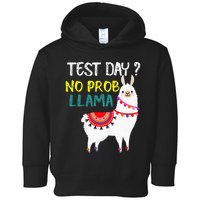 Test Day No Prob-llama Llama Teacher Testing Day Toddler Hoodie