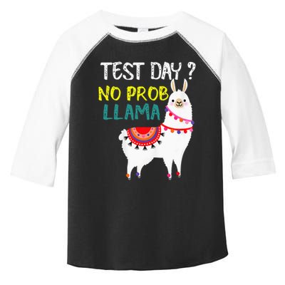Test Day No Prob-llama Llama Teacher Testing Day Toddler Fine Jersey T-Shirt
